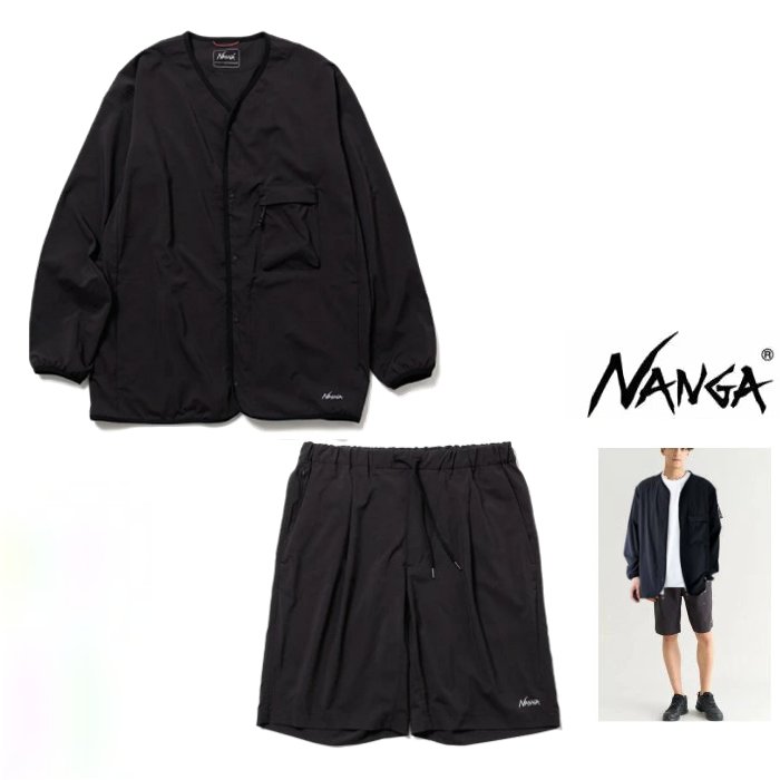 \u003cBR\u003eNANGA【 ナンガ 】\u003cBR\u003eN2500-1T405A・N2501-1E406A【 PLC EXCURSION CARDIGAN \u0026 SHORTS 】\u003cBR\u003eSIde 2-Pocket  \u0026 Front 1-Pocket ＆short Pants\u003cBR\u003ePLC エクスカーション・カーディガン・セットアップスーツColor：BLK【 BLACK 】黒いこと