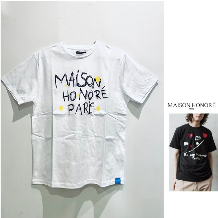 <br>MAISON HONORE 【メゾンオノレ 】<br>sasht『 Margaret・FLOWER  ART S/S TEE 』<br>UNISEX Crew-Neck Tee<br>男女兼用・フラワーアート半袖・プリントTシャツ<br>color【 BLACK 】ブラック<br>color【 WHITE 】ホワイト