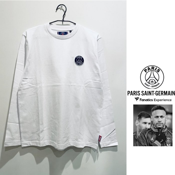 Paris Saint Germain正規 Fanaticsps0322fw0001 パリ サンジェルマン エンブレムマーク バックロゴ 長袖tシャツcolorホワイト ワンピなど最旬ア