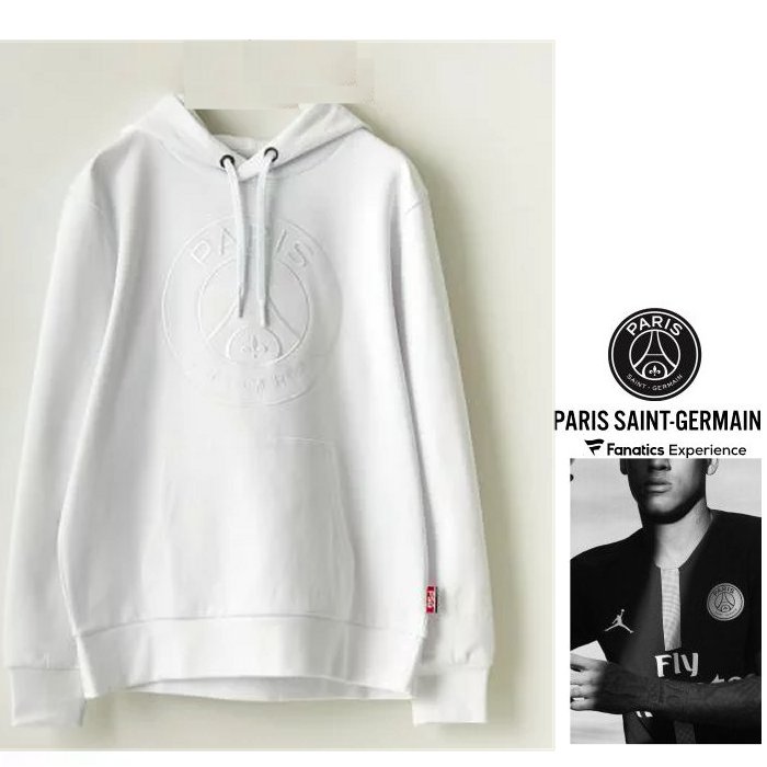 Paris Saint Germain【パリサンジェルマン】正規 Fanatics【 ファナティクス 】PS0623FW0002 【 EMBROIDERY LOGO HOODIE 】 パリ・サンジェルマン・エンブレム・P/O HOODIE color【 WHITE 】ホワイト