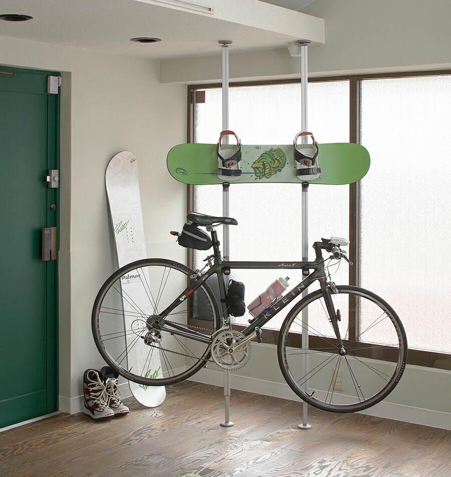 突っ張り式 オーダーメイド テンションポール ツッパリポール ブラインド 縦型 ノンビスタイプ 強力 伸縮ポール つっぱり棒 ツッパリ式取付 ワンタッチ 縦型 単体 ラフィット シルバー