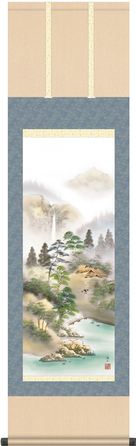 掛け軸 悠景彩遷 伊藤渓山 尺三立　幅44.5cm×丈164cm【受注製作品 通常10日前後】 7,488円