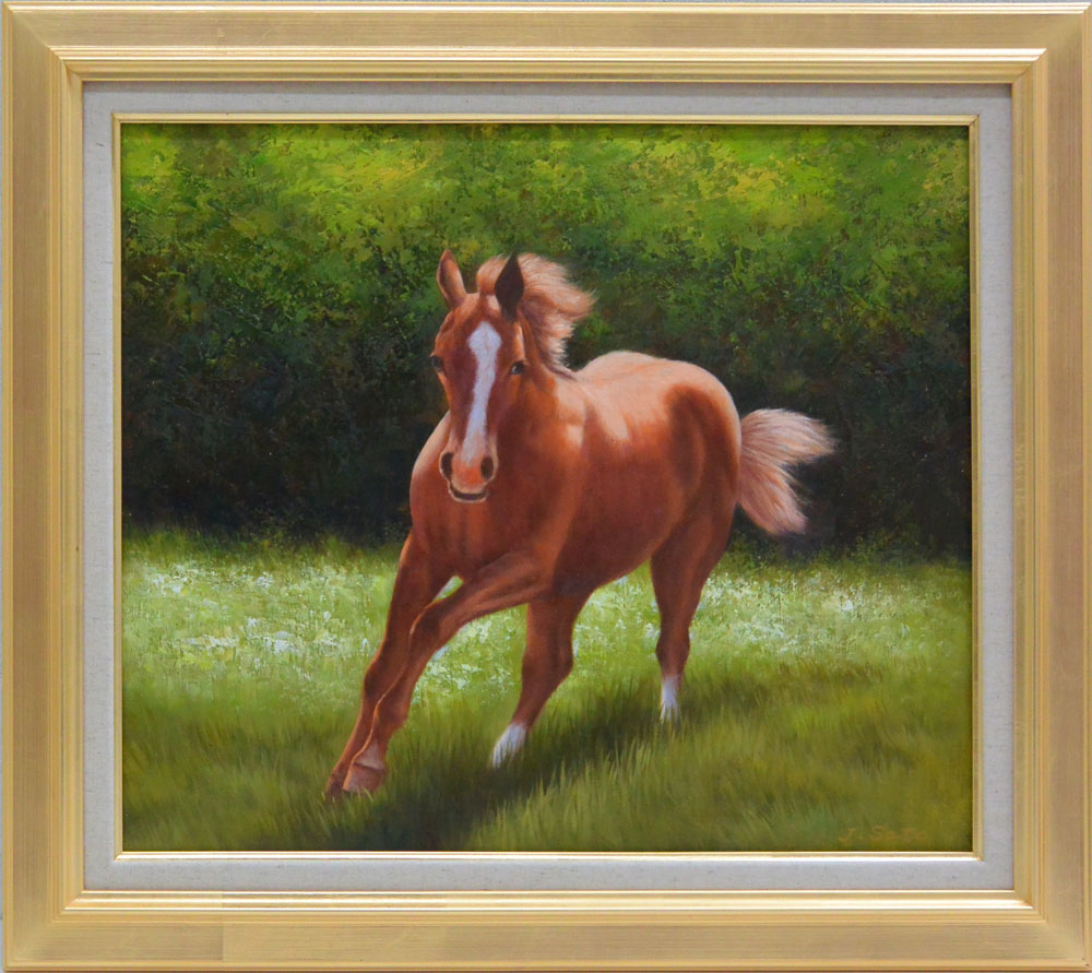 楽天市場】佐藤純一「白馬」油絵・油彩画F20(20号) : 内田画廊