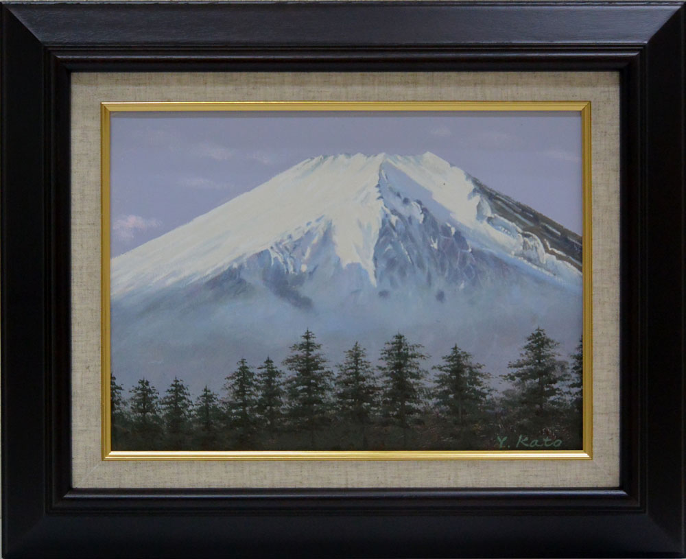 富士山　絵画　リトグラフ　暁雲富士　加藤東一　114/150 楽天市場】加藤東一「 暁富士 」リトグラフ 版画 : 内田画廊
