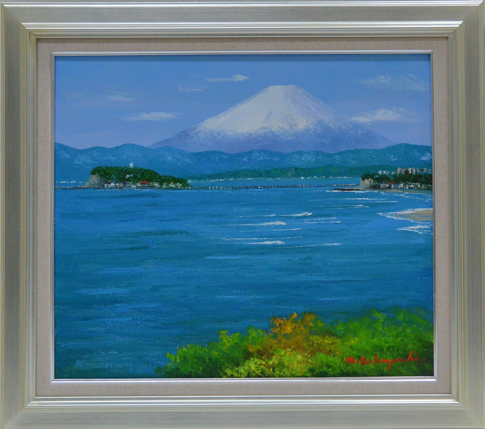 絵画 油絵F10 湘南の富士 小林幸三画【当日出荷可能】【送料無料】【smtb-kd】｜大瑠堂