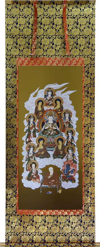 楽天市場】掛軸 南無阿弥陀仏 肉筆 菅原草雪書（仏事用掛け軸六字名号