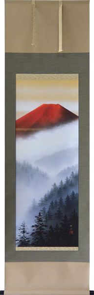 掛軸 有りあけ赤信号富士 佐藤善ワン図版 掛け軸 物指し 立 あす訳無い合う 貨物輸送無料 Smtb Kd Odeftg Com