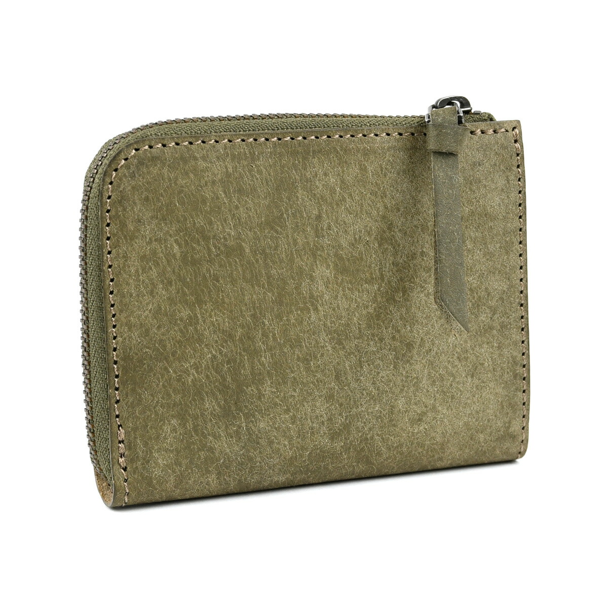 楽天市場】コンパクト財布 L字ファスナー プエブロレザー GRAY 日本製