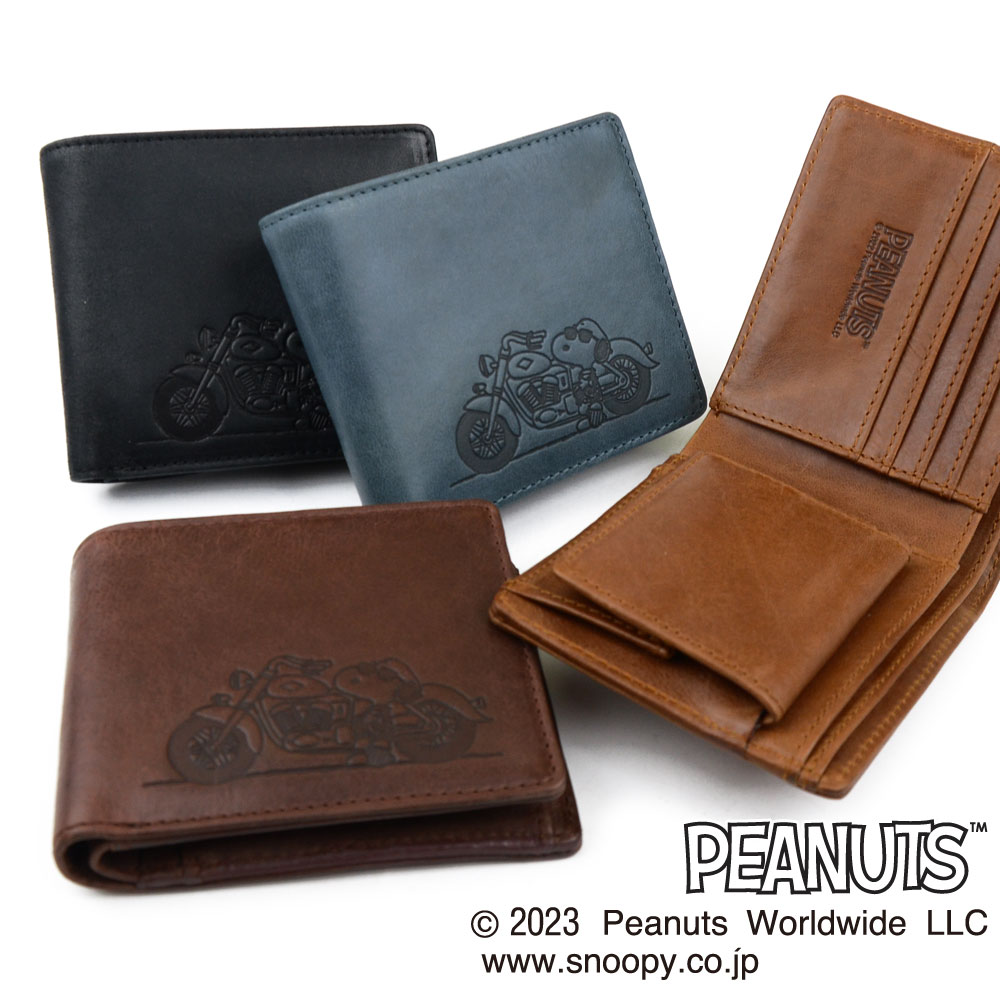 楽天市場】スヌーピー 二つ折り財布 メンズ 本革 PEANUTS RECORDS 73430 ボックス型小銭入れ 本革財布 SNOOPY  PEANUTS ピーナッツ 経年変化 小銭入れあり : おさいふやさん