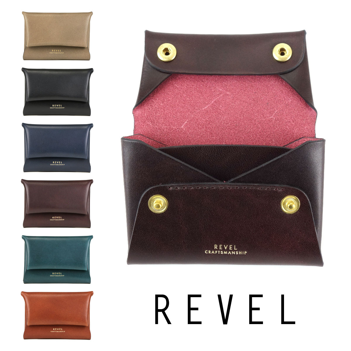 ミニ財布 コインウォレット 小銭入れ Revel レヴェル 本革 オイルレザー 日本製 送料無料