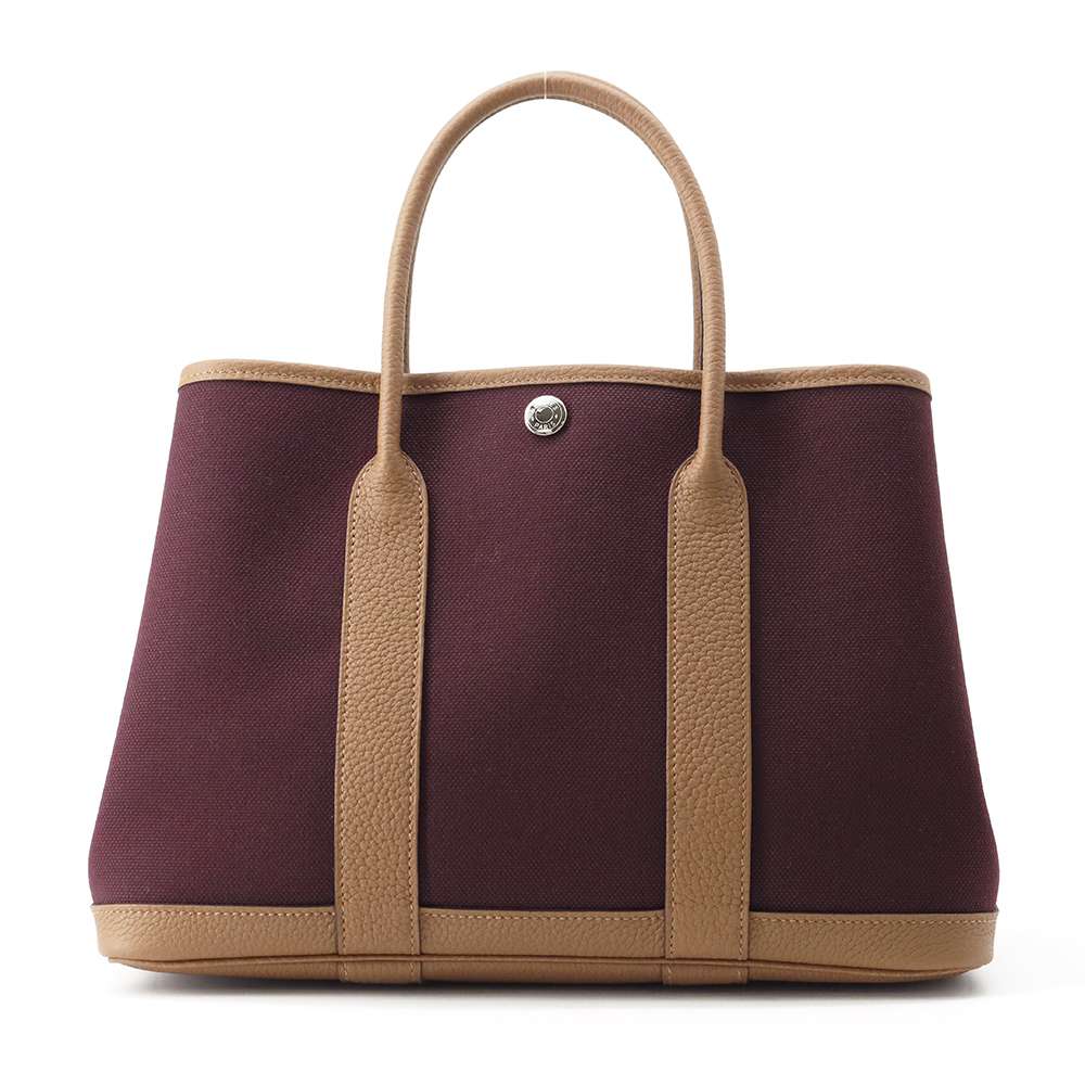 【楽天市場】エルメス トートバッグ ガーデンパーティTPM アルザン/プルーン/シルバー金具 トワルオフィシエ/ネゴンダ W刻印 エルメス