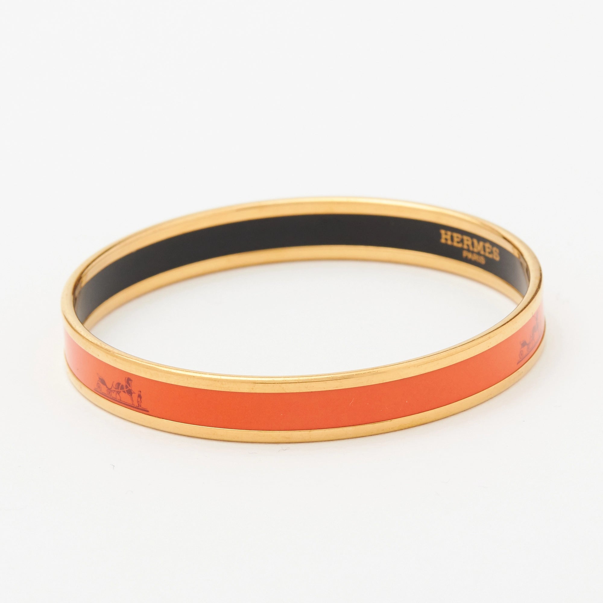 エルメス HERMES エマイユ PM 腕輪 バングル ゴールド レッド　ウサギ エルメス HERMES エマイユ PM 腕輪 バングル ゴールド レッド ウサギ
