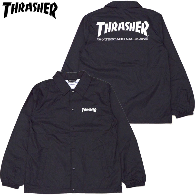 楽天市場】スラッシャー THRASHER MAG NYLON COACH JKT(ブラック 黒