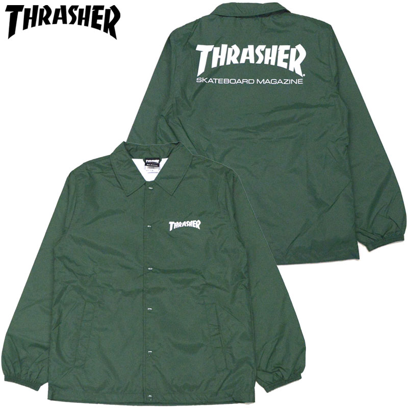 00s THRASHER コーチジャケット スケートボード THRASHER コート ジャケット SANSKRIT BOX COACH JACKET