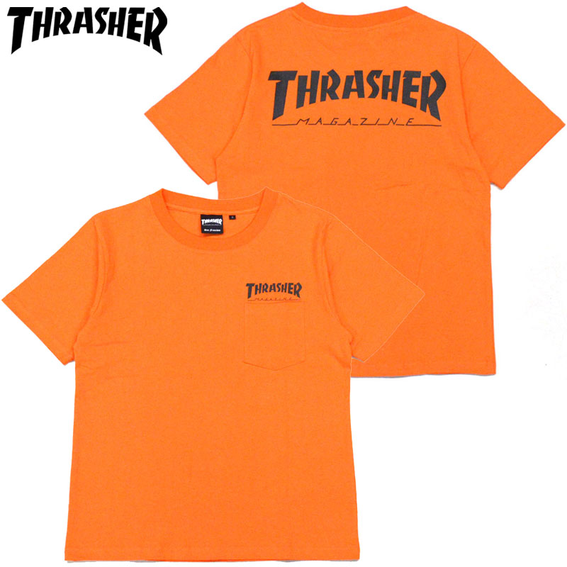 楽天市場 スラッシャー Thrasher Hometwon Pocket T Shirt オレンジ Orange Black スラッシャーポケットｔシャツ Thrasherポケットｔシャツ スラッシャーｔシャツ Thrasherｔシャツ スラッシャーマグロゴ Thrasherマグロゴスラッシャーmaglogo Thrashermaglogo 半袖