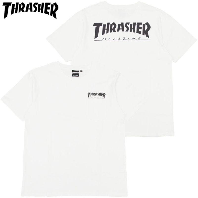 楽天市場 スラッシャー Thrasher Hometwon Pocket T Shirt ホワイト 白 White Black スラッシャーポケットｔシャツ Thrasherポケットｔシャツ スラッシャーｔシャツ Thrasherｔシャツ スラッシャーマグロゴ Thrasherマグロゴスラッシャーmaglogo Thrashermaglogo 半袖