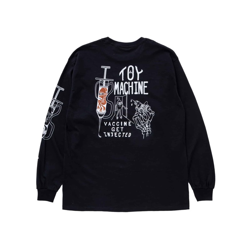 【楽天市場】【予約受付】トイマシーン TOY MACHINE VACCINE GET INJECTED LONG TEE(ブラック 黒
