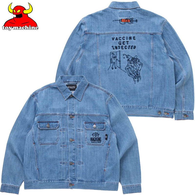 【楽天市場】送料無料 トイマシーン TOY MACHINE VACCINE GET INJECTED DENIM JACKET(LIGHT