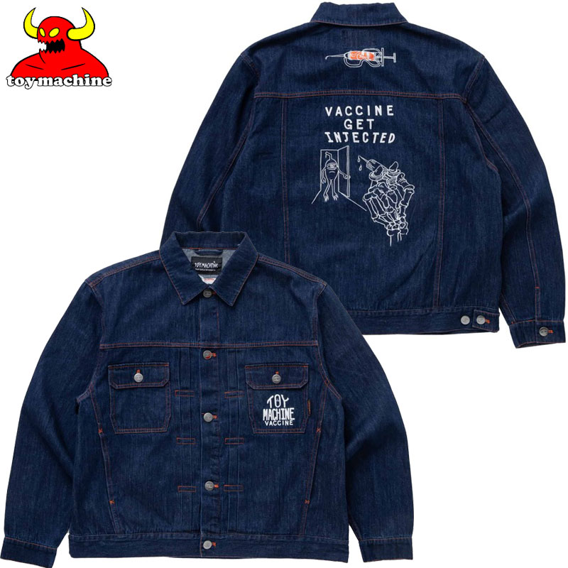 【楽天市場】送料無料 トイマシーン TOY MACHINE VACCINE GET INJECTED DENIM JACKET ( ONE