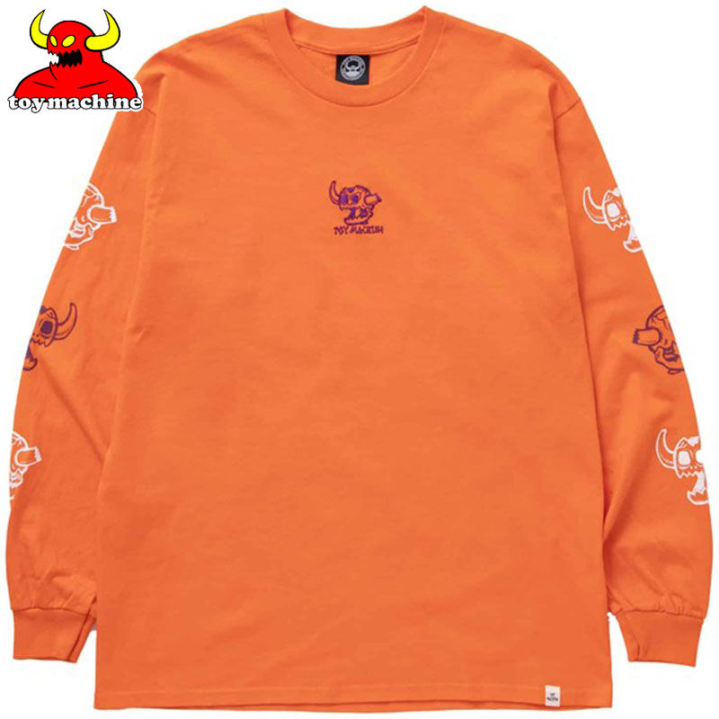 【楽天市場】トイマシーン TOY MACHINE DEAD MONSTER EMBROIDERY LONG TEE(オレンジ ORANGE