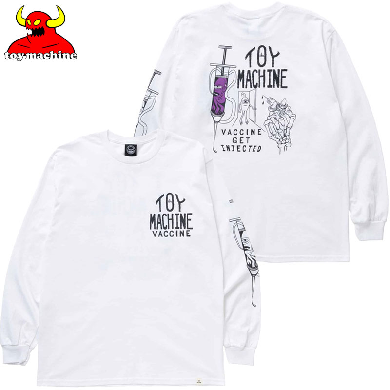 【楽天市場】【予約受付】トイマシーン TOY MACHINE VACCINE GET INJECTED LONG TEE(ホワイト 白