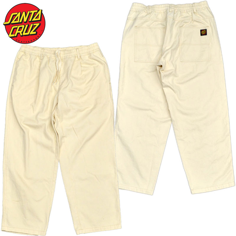 サンタクルーズ SANTA CRUZ LTD LOGO PANTS(ホワイト 白 WHITE)サンタ