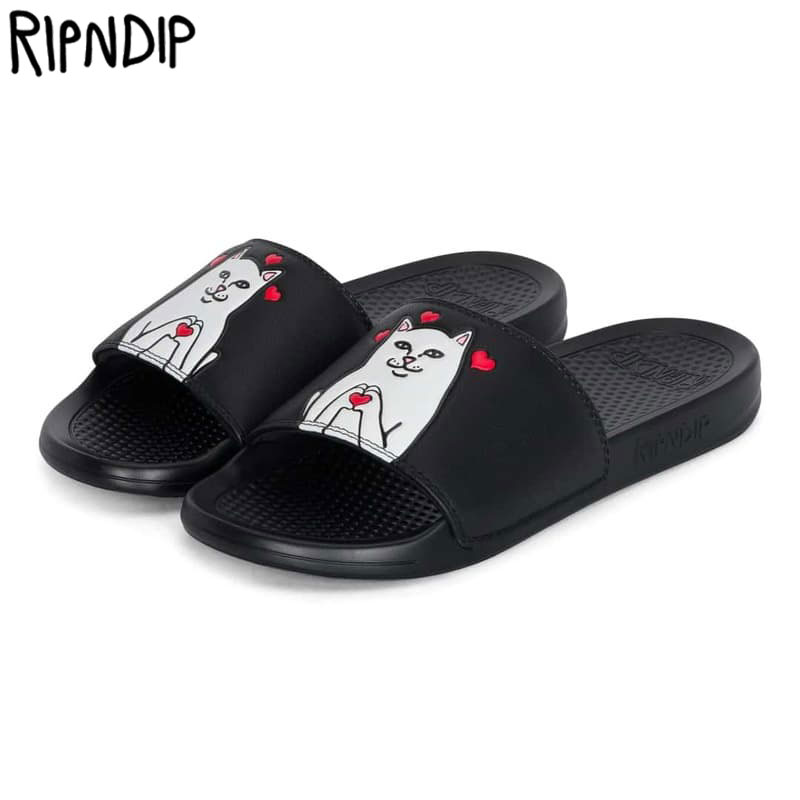 楽天市場】リップンディップ RIPNDIP WELCOME TO HECK SLIDES(ブラック 