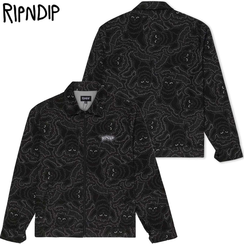 【楽天市場】送料無料 リップンディップ RIPNDIP BIG PUSSY ENERGY WORK JACKET(ブラック 黒 BLACK