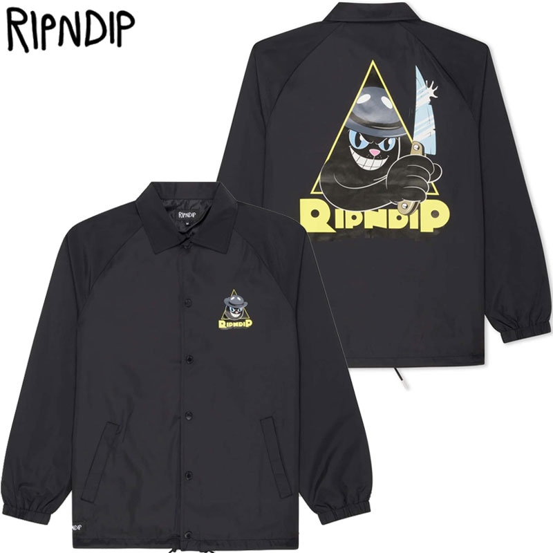 【楽天市場】送料無料 リップンディップ RIPNDIP NERMHOG COACH JACKET ( ブラック 黒 BLACK ) リップンディップコーチジャケット  RIPNDIPコーチジャケット リッピンディップコーチジャケット リップンディップアウター RIPNDIPアウター ...