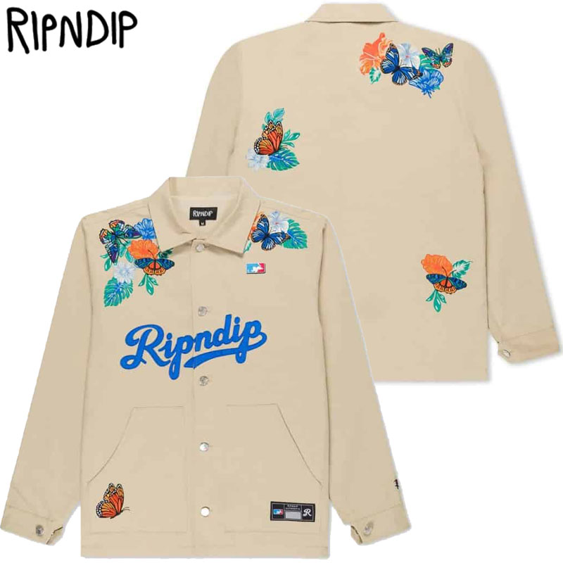 【楽天市場】送料無料 リップンディップ RIPNDIP LOS RIPNDIP TWILL COACHES JACKET ( KHAKI ...