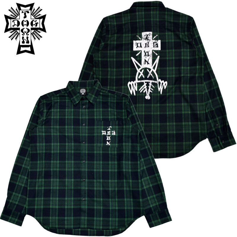 7699円 楽ギフ のし宛書 ドッグタウン Dogtown Rat Face Printed L S Shirt グリーン 緑 Green ドッグタウンチェックシャツ Dogtownチェックシャツ ドッグタウンシャツ Dogtownシャツ