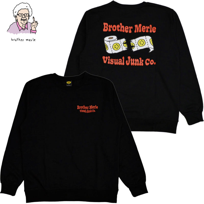 BROTHER MERLE ブラック スウェット 楽天市場】ブラザー マール スウェット BROTHER MERLE DESTROY