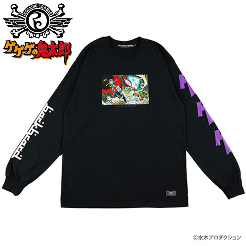 楽天市場】ローリングクレイドル ROLLING CRADLE BACKBEARD 対決！妖怪大戦争 LONG SLEEVE ( ブラック 黒  BLACK ) ローリングクレイドルロンＴ ロリクレロンT ROLLING CRADLEロンT ローリングクレイドル長袖 ロリクレ長袖  ROLLINGCRADLE長袖 ゲゲゲの鬼太郎コラボ : WARP ...