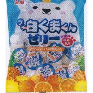 大阪京菓 ZRx金城製菓　１６Ｇx２４ プチ白くまくんゼリー練乳風味×18個【xws6】【送料無料（沖縄は別途送料）】