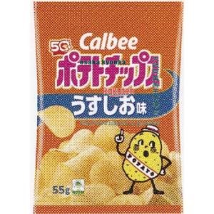 大阪京菓 ZRxカルビー　５５Ｇ ポテトチップスうすしお味×64個【xrs6】【送料無料（沖縄は別途送料）】