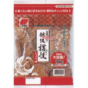 大阪京菓 ZRx三幸製菓　１８６Ｇ チャック越後樽焼　しょうゆ×12個【xs6】【送料無料（沖縄は別途送料）】