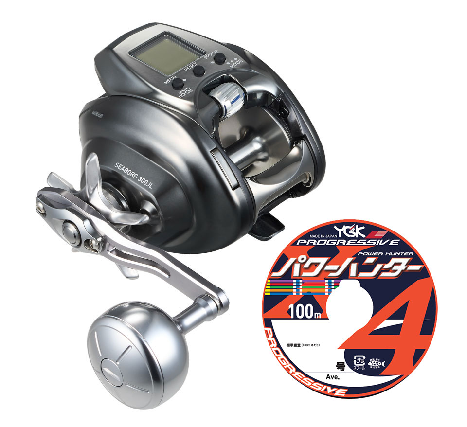 ダイワ  26 シーボーグ 300JL (左巻) PE伝達ルート4号300m書き割り (Xブレイド パワーハンタープログレッシブ) 電動木管に糸を巻いてお届けします daiwa