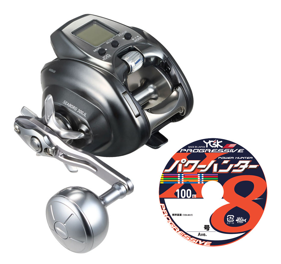 ダイワ  26 シーボーグ 300JL (左巻) PE伝達ルート5号200m書き割り (Xブレイド パワーハンタープログレッシブ) 電動木管に糸を巻いてお届けします daiwa