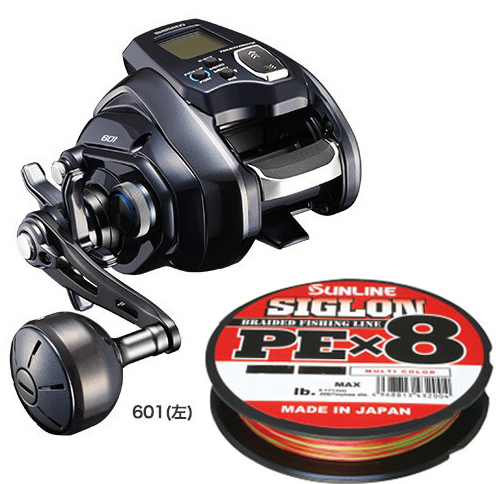 シマノ Shimano フォースマスター 601 シグロンpe シグロンpe 左巻 X8 電動リールに糸を巻いてお届けします 電動リールに糸を巻いてお届けします Shimano Pe3号0mセット サンライン 格安オンラインストア直販