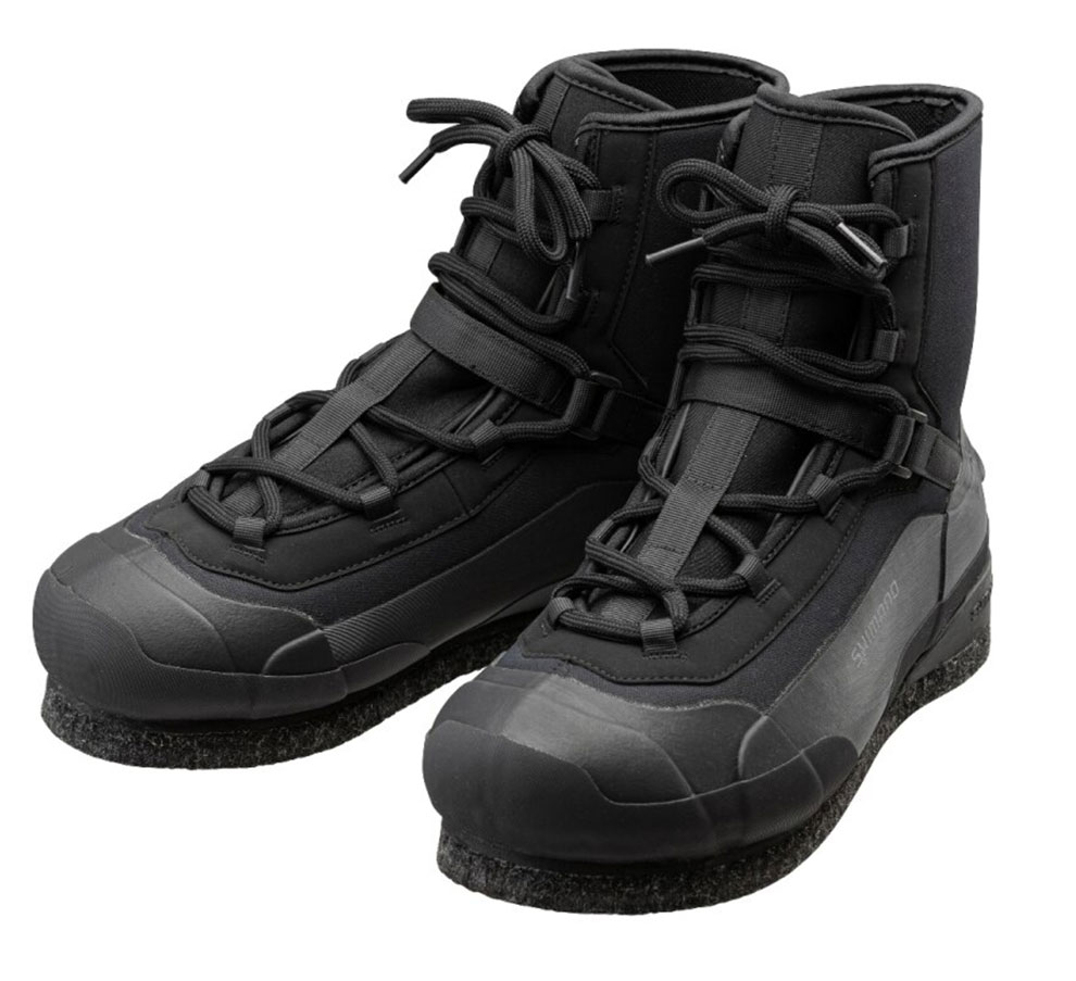 シマノ ロックショア 情の籠もったブーツ カットラバーピンフェルト FS-010V 黒いこと カットラバーピンフェルト shimano