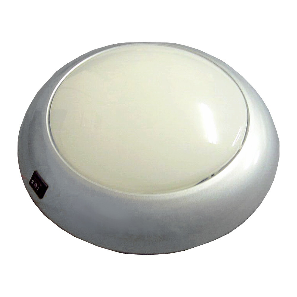 LEDシーリングライト UFO 円形 ホワイト 補助灯 暖色系 キャンピングカー パーツ 車用 DIY カスタム カーク産業 0362-led