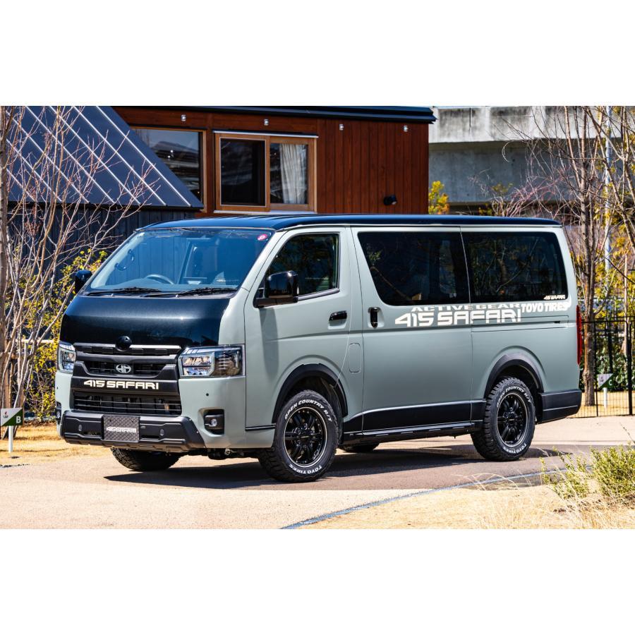 415 サファリ ハイエース 200系 プロテクションボディキット マットブラック塗装 | ラブラーク HIACE 415コブラ SAFARI リア フロント プロテクター フェンダー|MDNマドンナ
