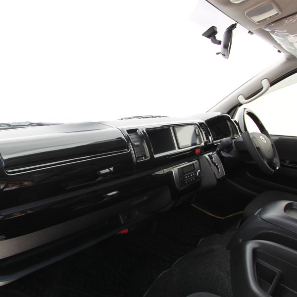 ハイエース 0系 4型 ワイド S Gl 15p インテリアパネル ピアノブラックカスタム 光沢 カスタム カバー 貼り付け 15p カスタムインテリアパネル 黒 内装 パーツ インテリア Cliniquemenara Ma