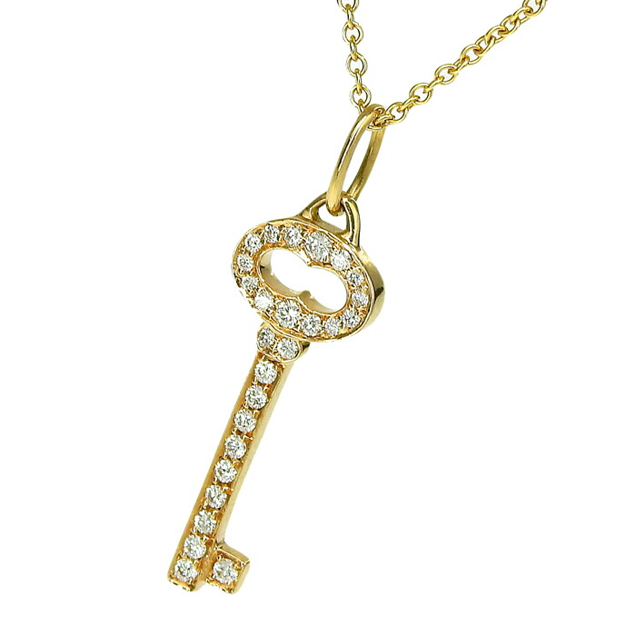 TIFFANY&Co. ティファニー　キーダイヤモンドペンダントトップ　750 Tiffany&Co. キー モチーフ 750 K18ダイヤペンダントトップ