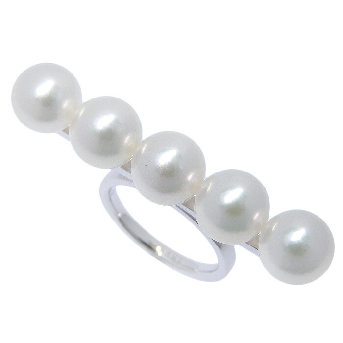 楽天市場】タサキ TASAKI バランス エラ ブラック リング K18YG パール