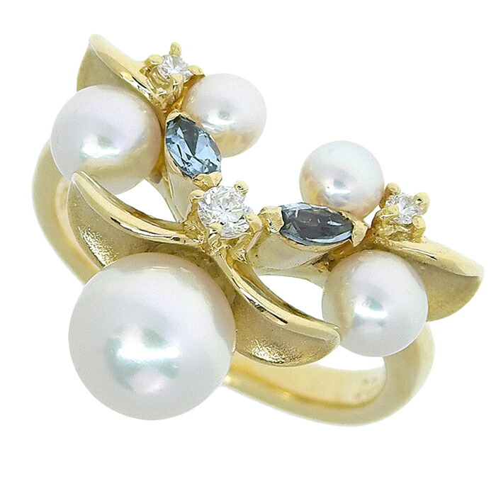 楽天市場】MIKIMOTO ミキモト バイカラー フラワー モチーフ ダイヤ