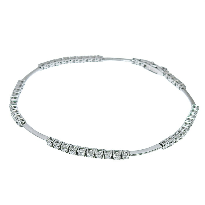 Yuiiika 専用　　　　　K18WG ダイヤブレスレット 中古】 K18WG ブレスレット ダイヤモンド 18金 K18ホワイト