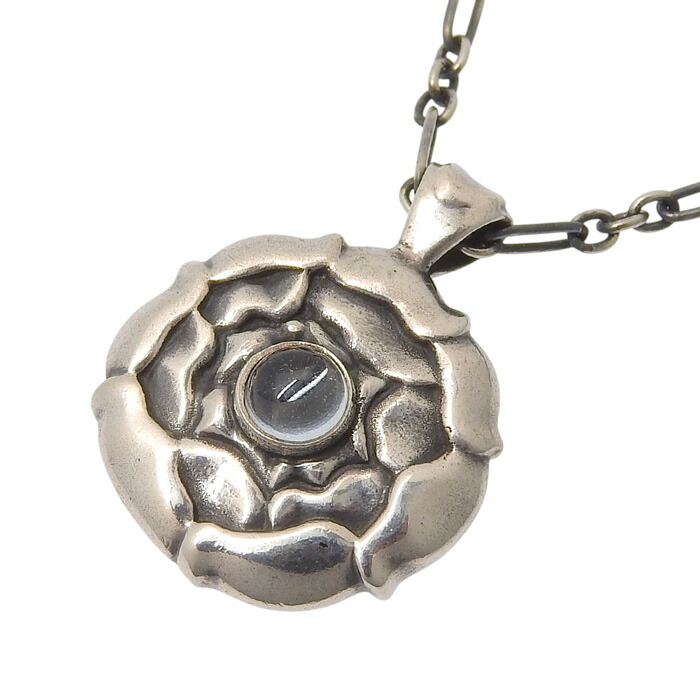 【美品】ジョージジェンセン　ペリドット　フラワーバース　ペンダント　ネックレス Georg Jensen - ジョージ ジェンセン ペリドット フラワー