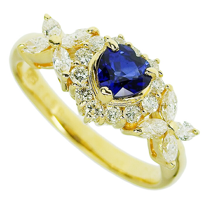 楽天市場】☆10/28 4℃ サファイア リング ダイヤモンド K18PG ハート