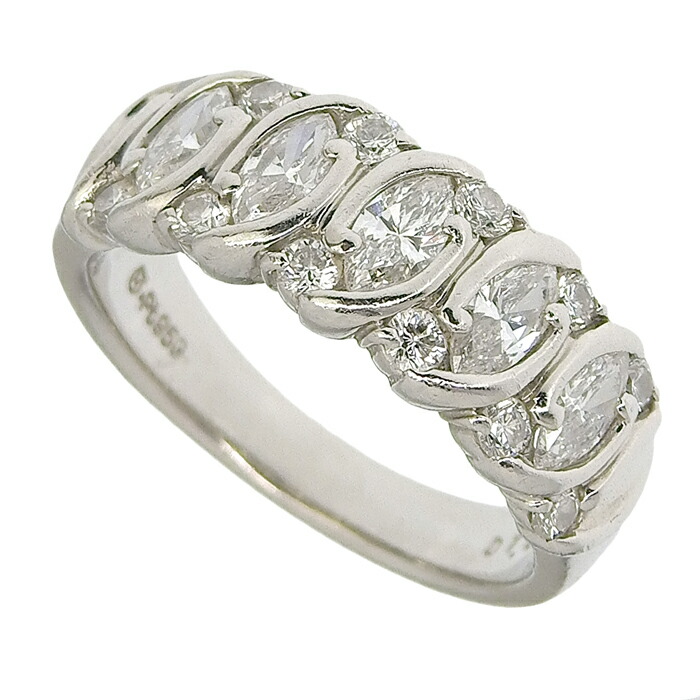 美品　Pt900 ピンクダイヤモンド &ダイヤモンド　リング指輪 11号ミキモト 美品 Pt900 ピンクダイヤモンド &ダイヤモンド リング指輪 11号